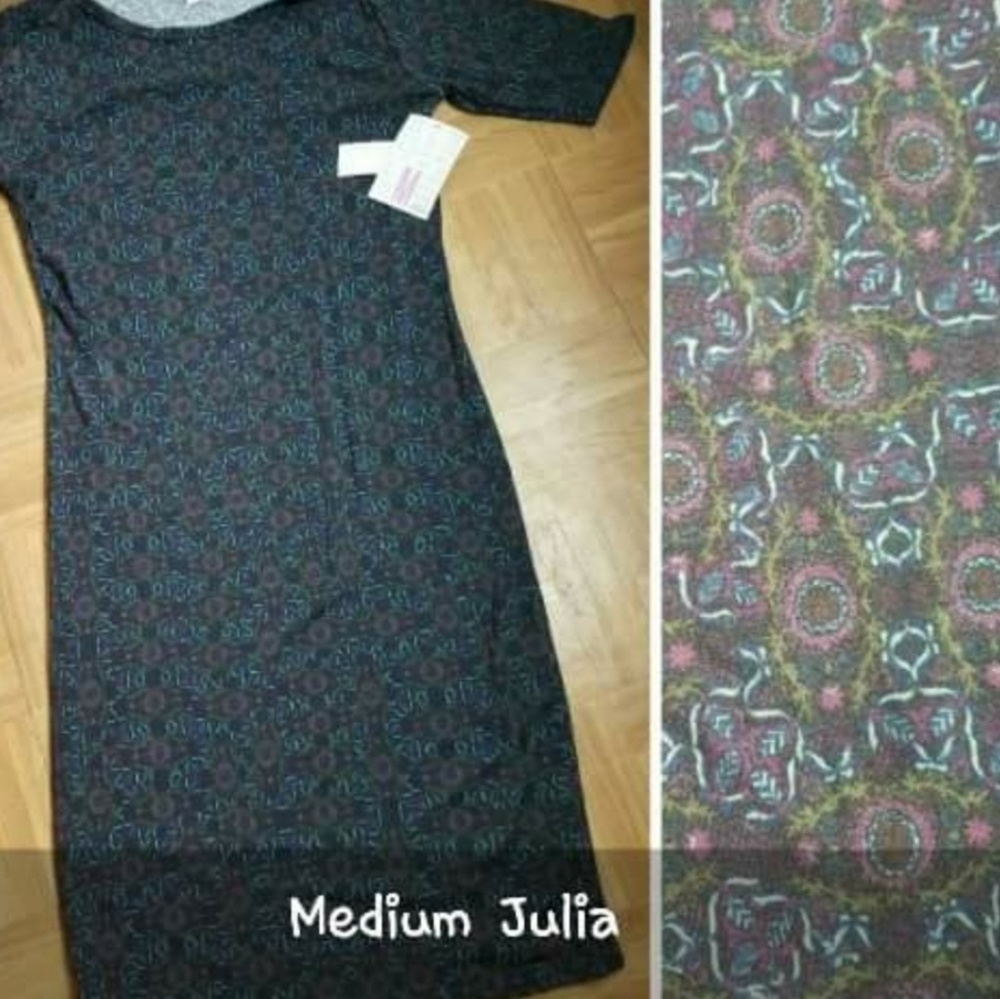 LulaRoe Medium Julia Pretty Print NWT